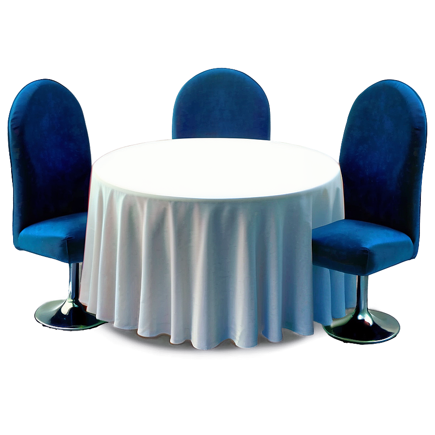 Elegant Round Table Setup Png Byw PNG