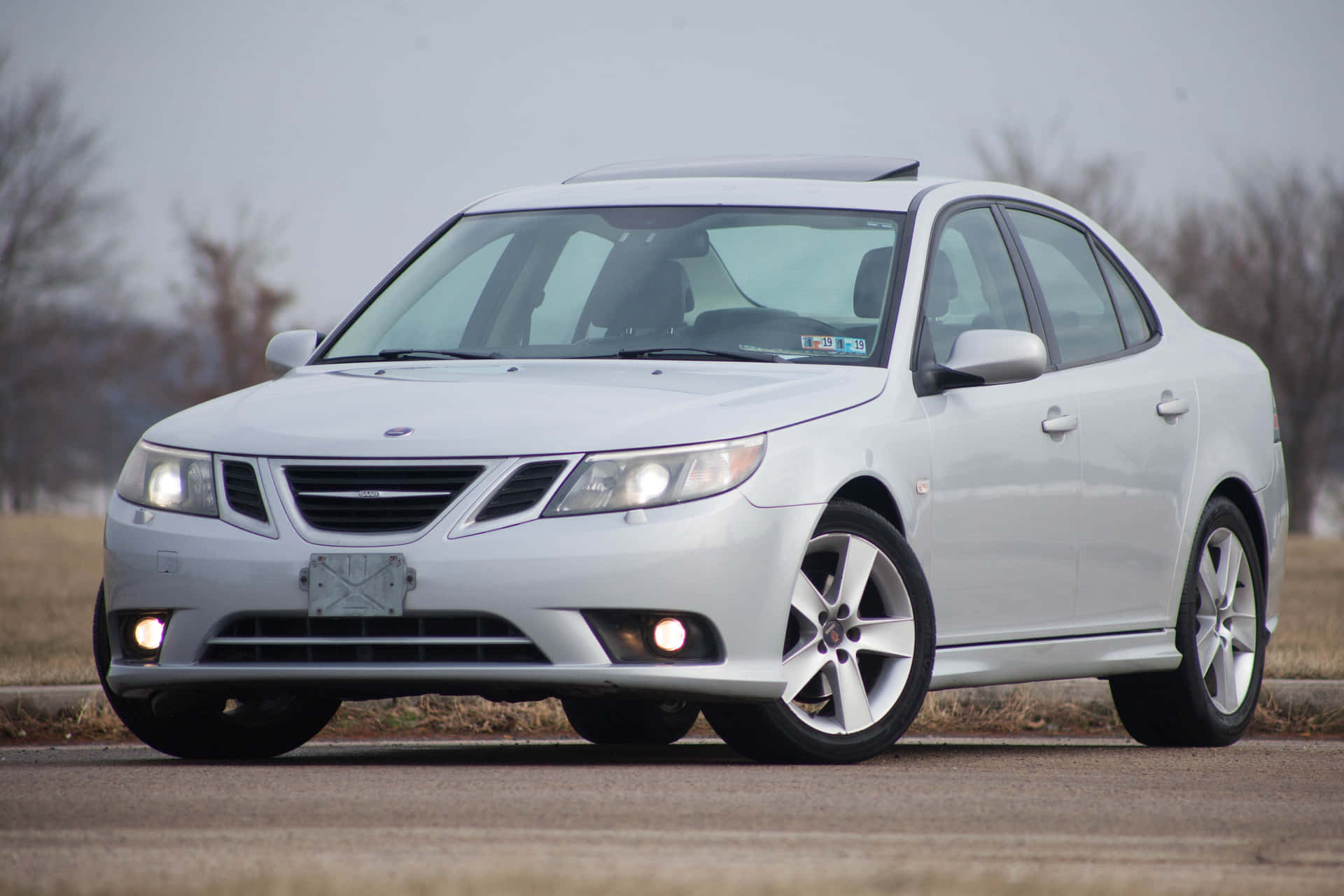 Elegant Saab 9-3 In Natural Environment Wallpaper