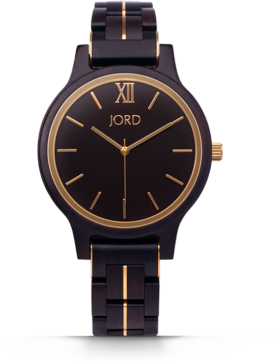 Elegant Sandalwood Wristwatch J O R D PNG