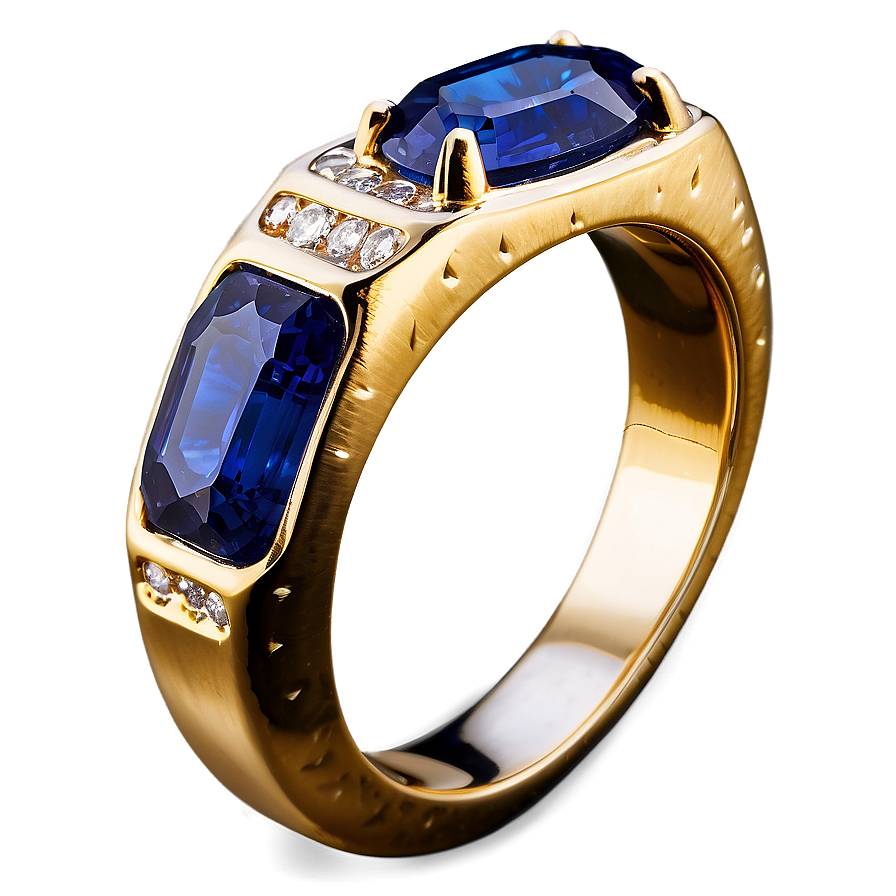Elegant Sapphire Ring Png 06252024 PNG