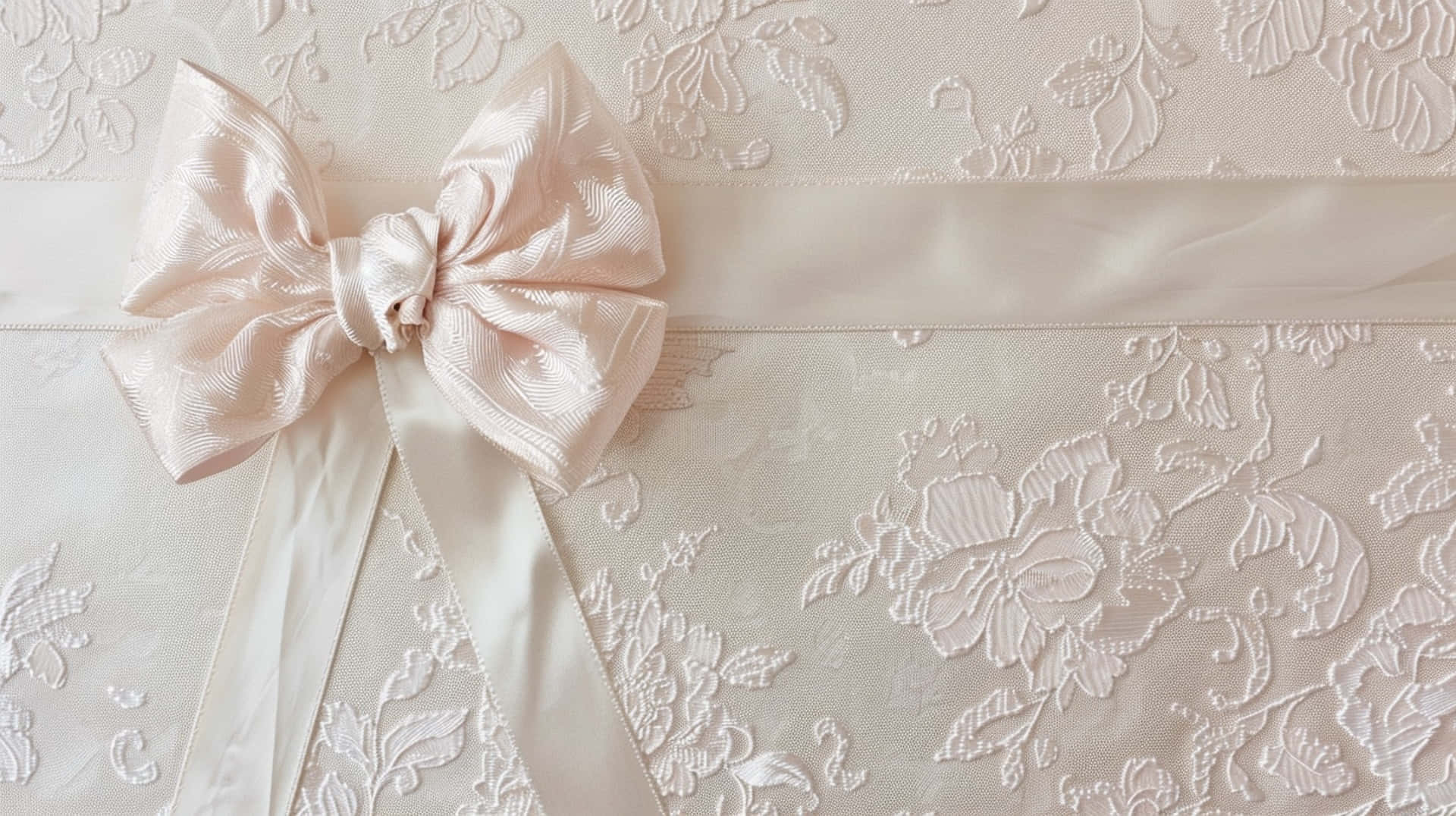 Elegant Satin Coquette Bow Wallpaper