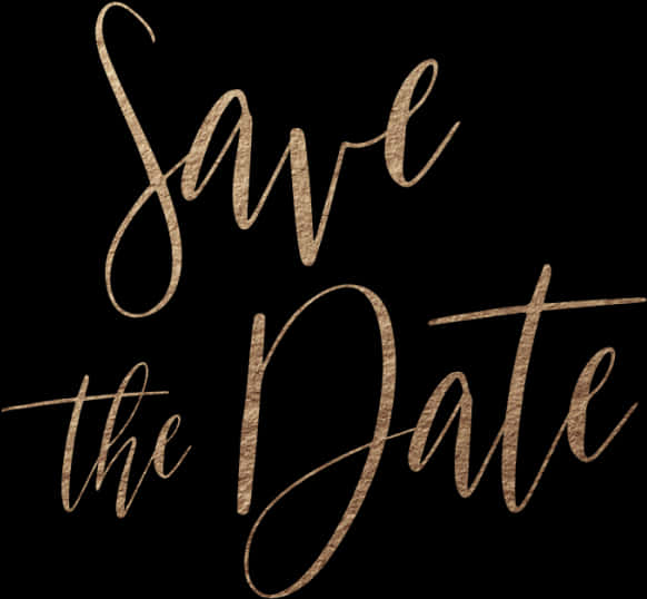 Elegant Save The Date Script PNG