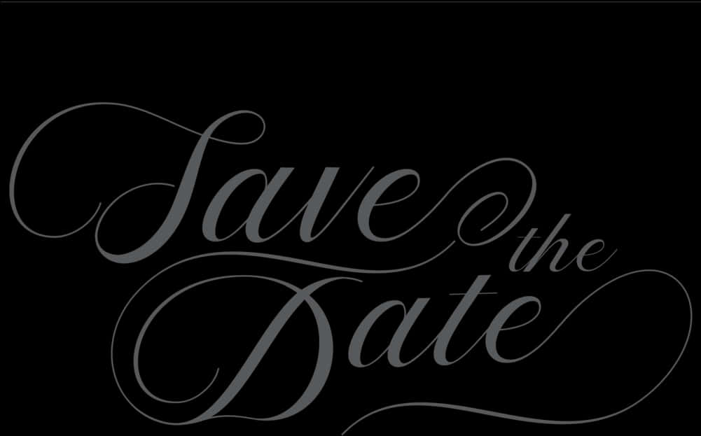 Elegant Save The Date Script PNG