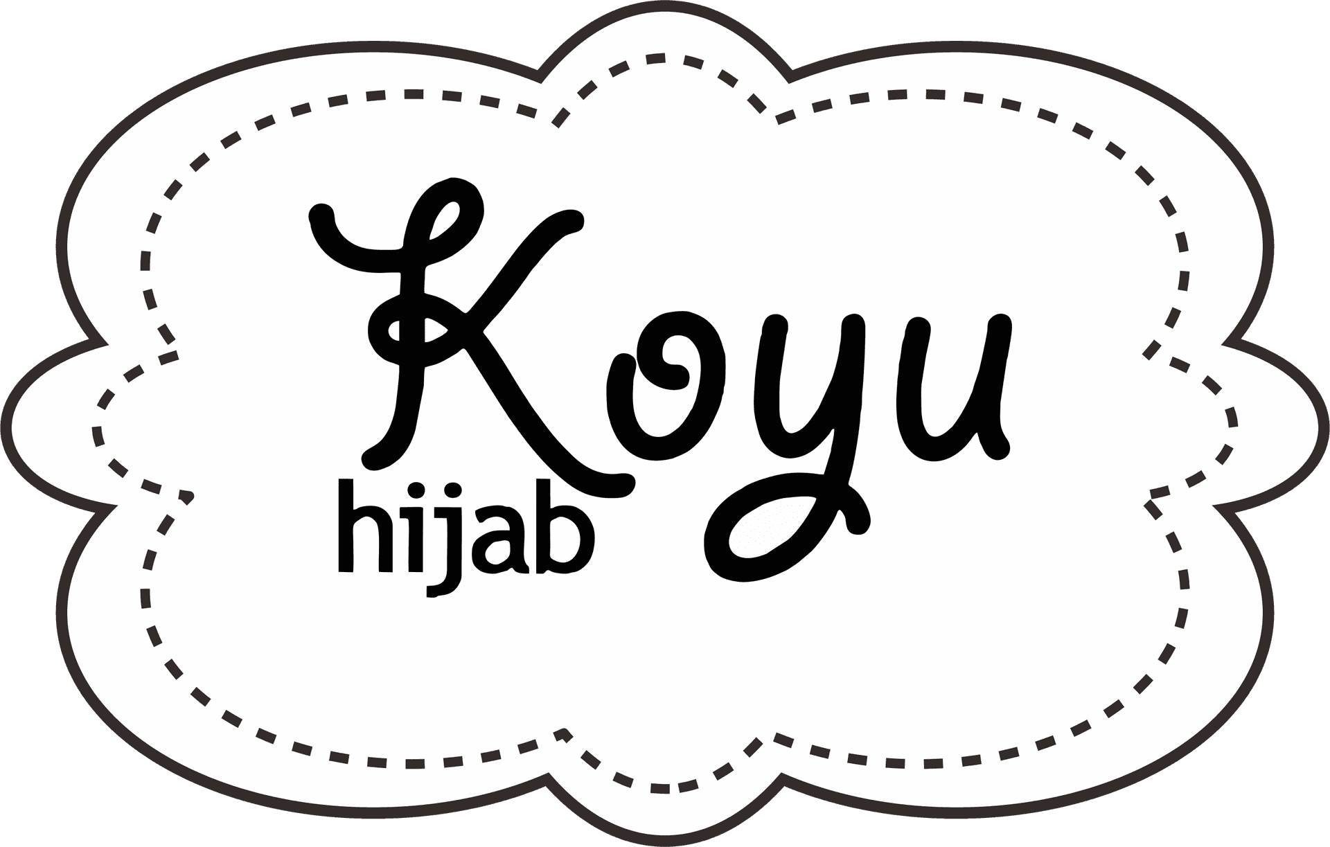 Elegant Script Logo Koyu Hijab PNG