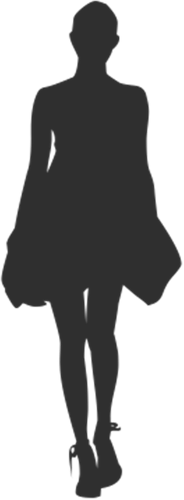 Elegant Silhouette Woman Profile PNG