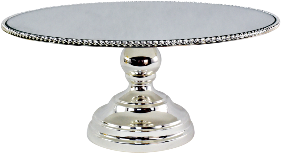 Elegant Silver Cake Stand PNG