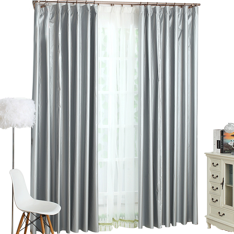 Elegant Silver Curtains Interior Design PNG