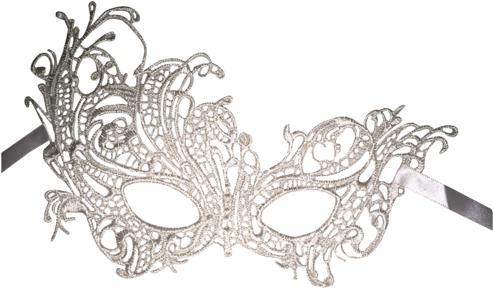 Elegant Silver Filigree Mask.png PNG