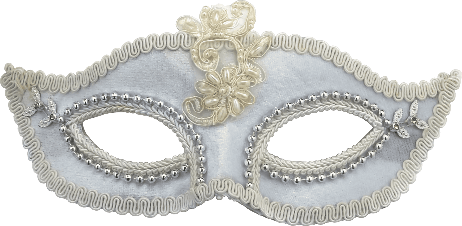 Elegant Silver Masquerade Mask PNG