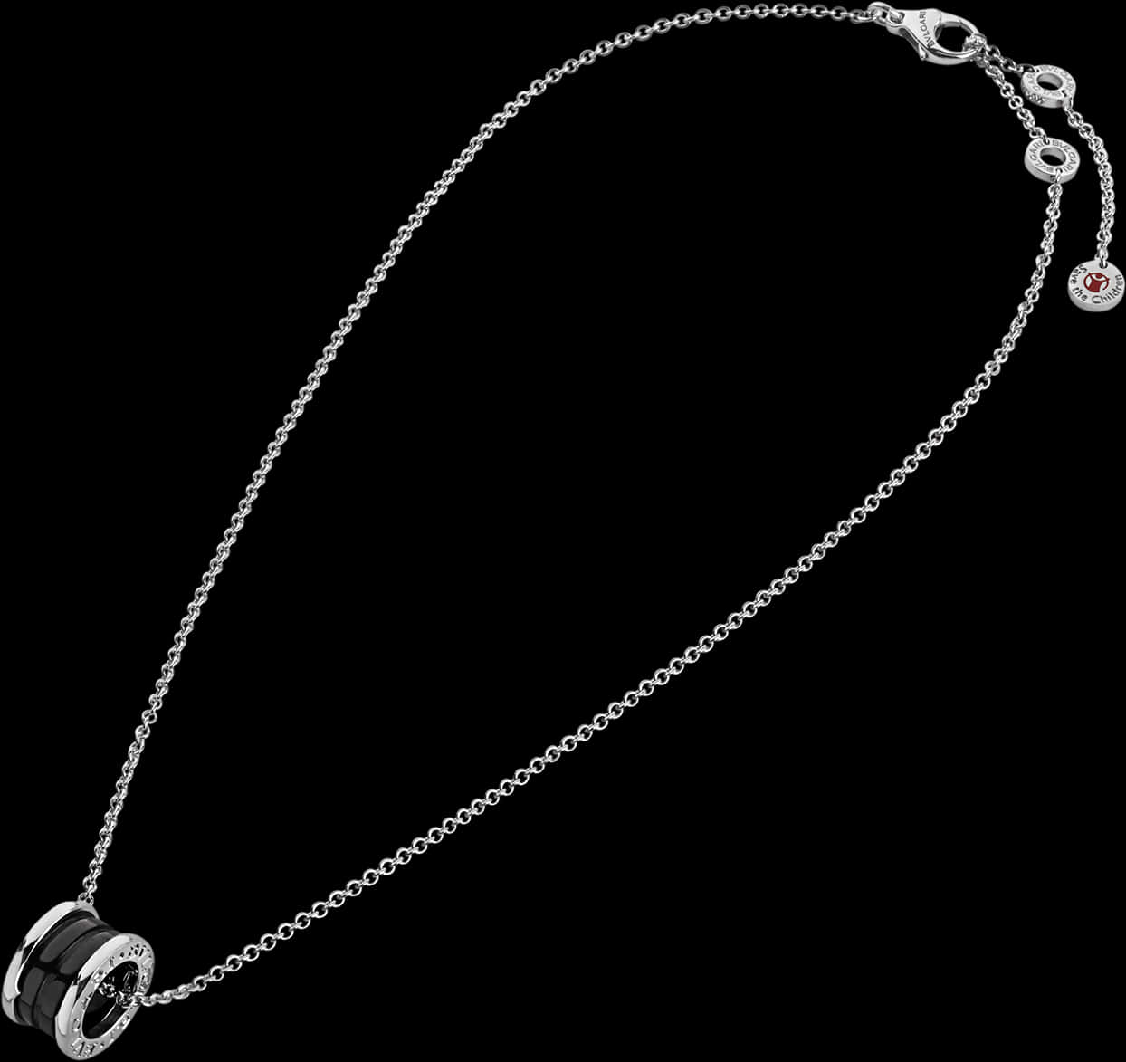 Elegant Silver Pendant Necklace PNG