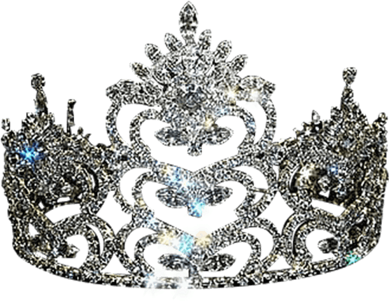 Elegant Silver Queen Crown PNG