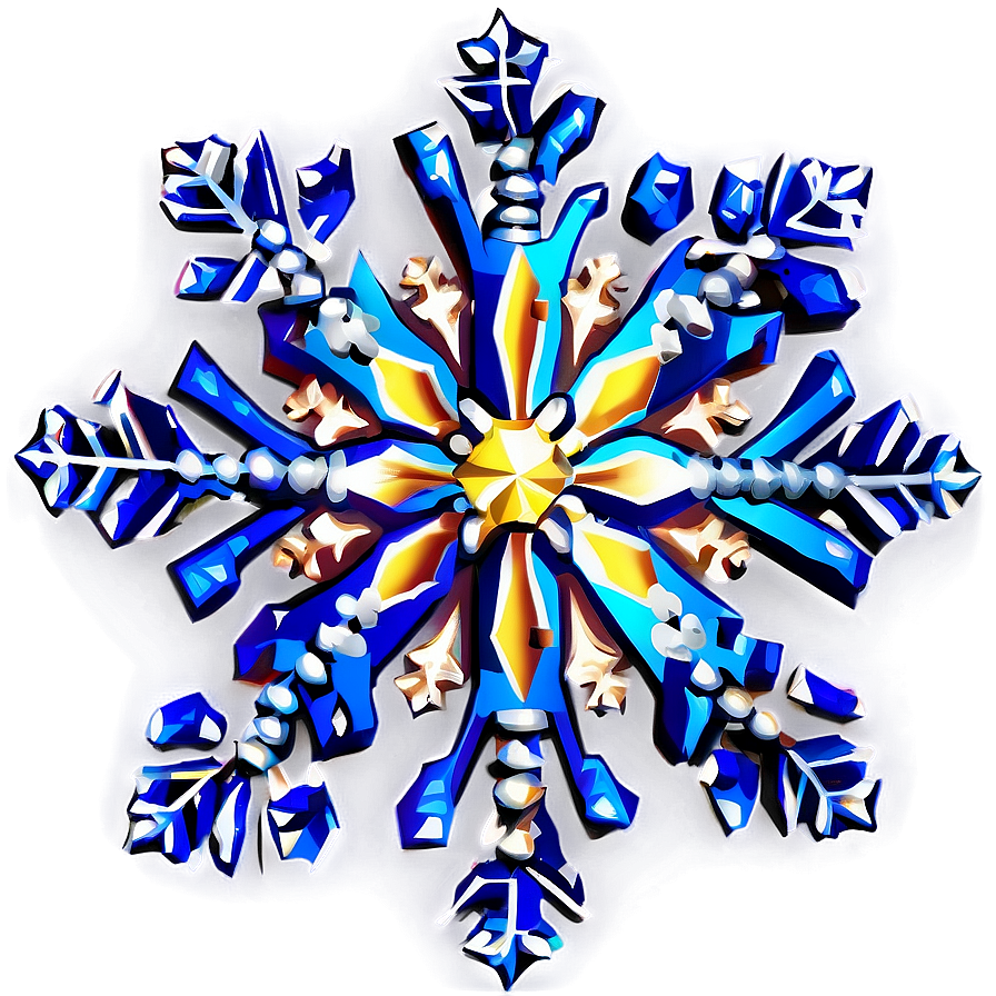 Elegant Snowflake Emblem Png Cke33 PNG