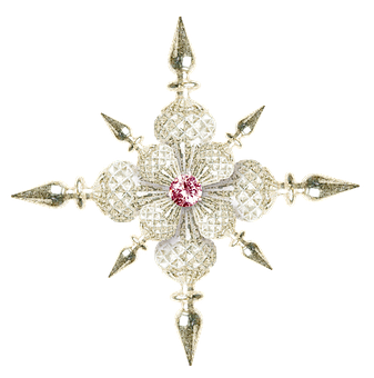 Elegant Snowflake Ornament PNG