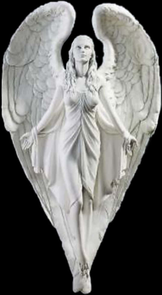 Elegant Statue Angel PNG