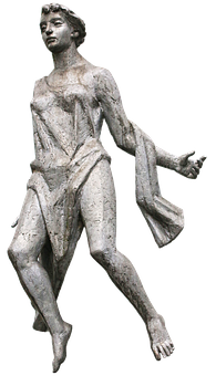 Elegant Statue Stride PNG