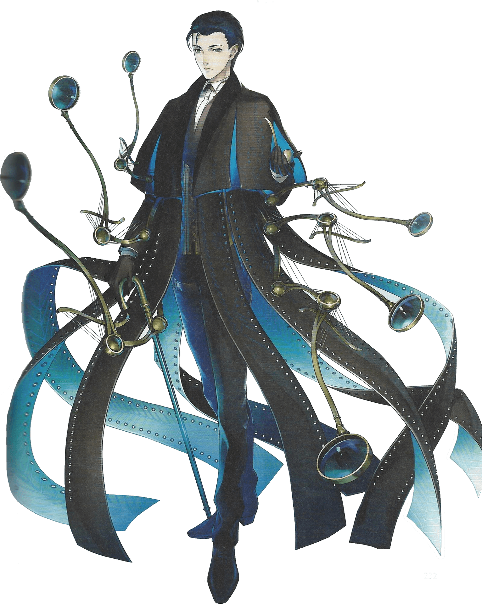 Elegant Steampunk Anime Character PNG