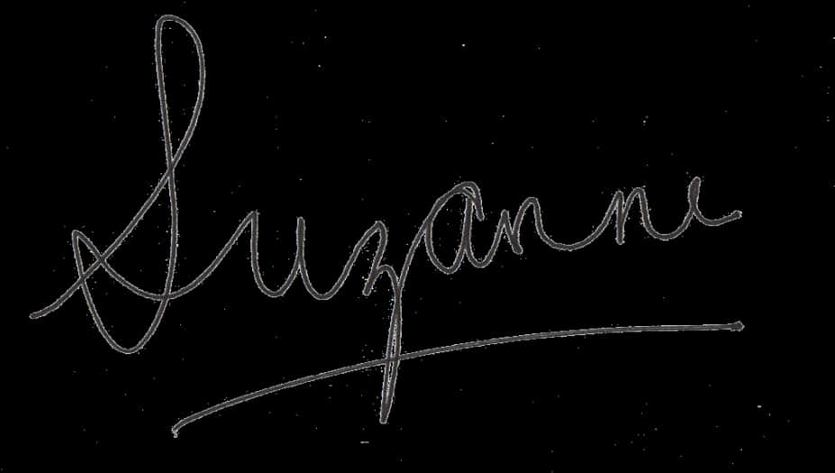 Elegant Suzanne Signature PNG
