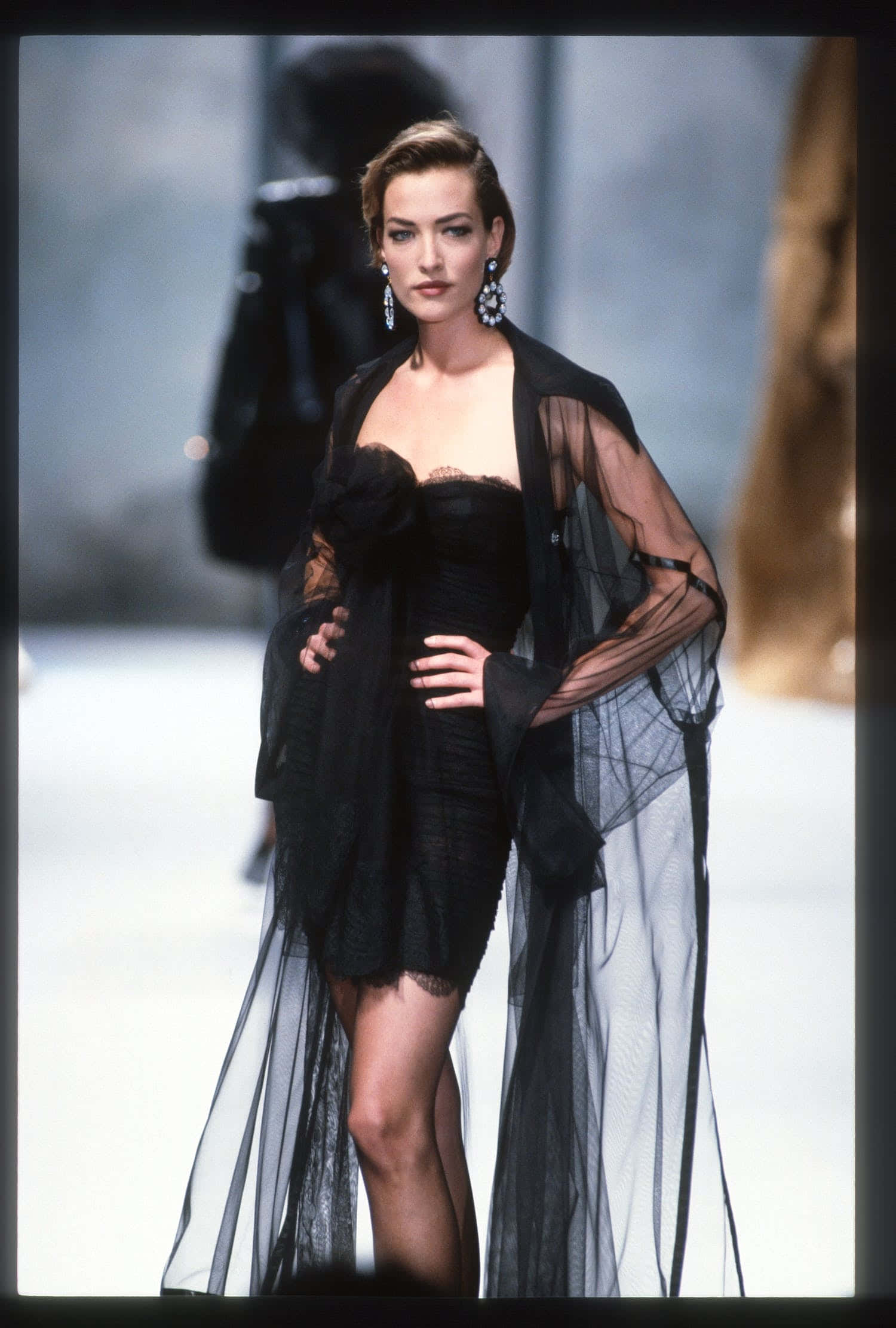 Elegant Tatjana Patitz Posing For A Photoshoot Wallpaper