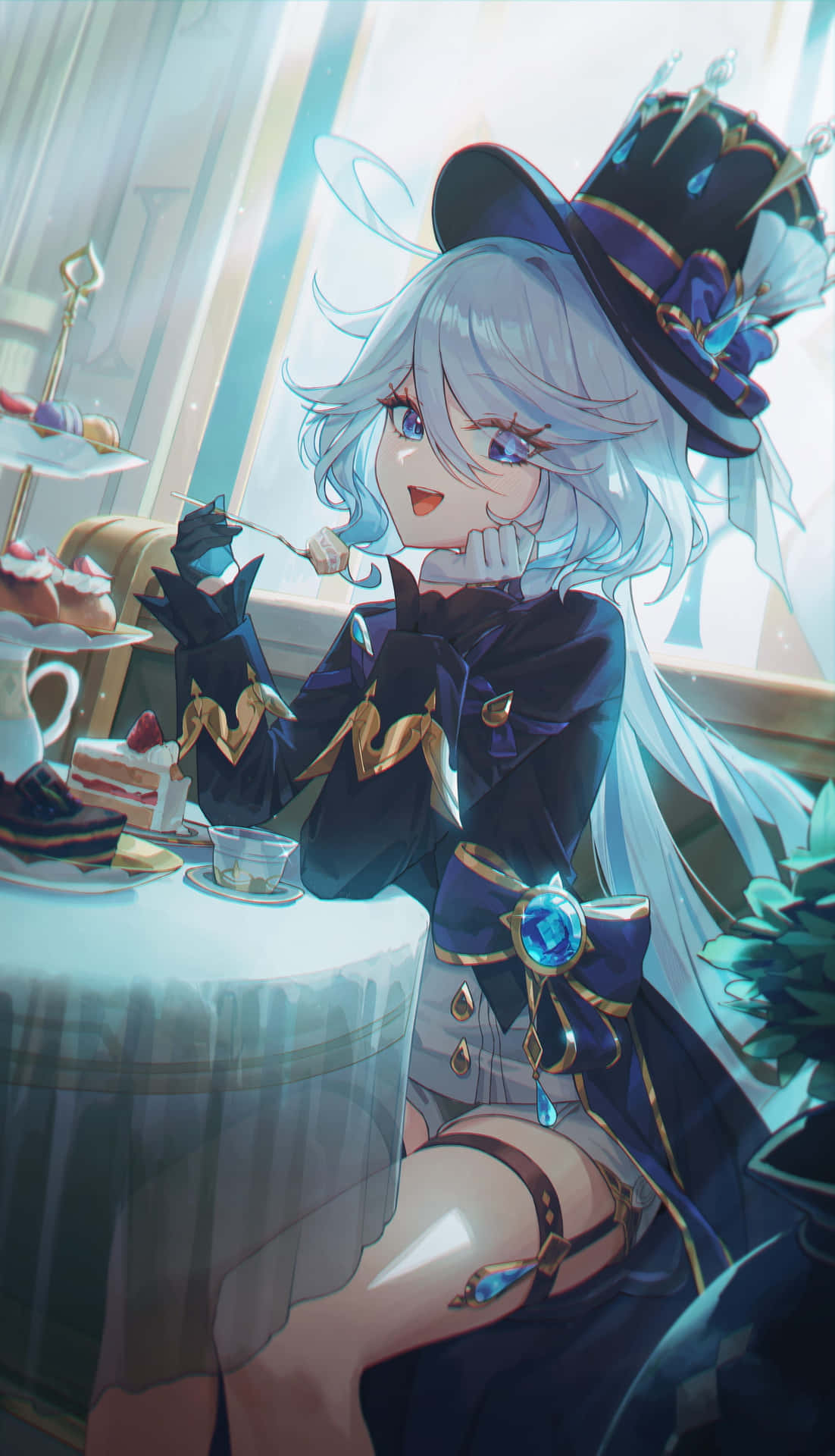 Download Elegant Tea Party Anime Style Wallpaper | Wallpapers.com