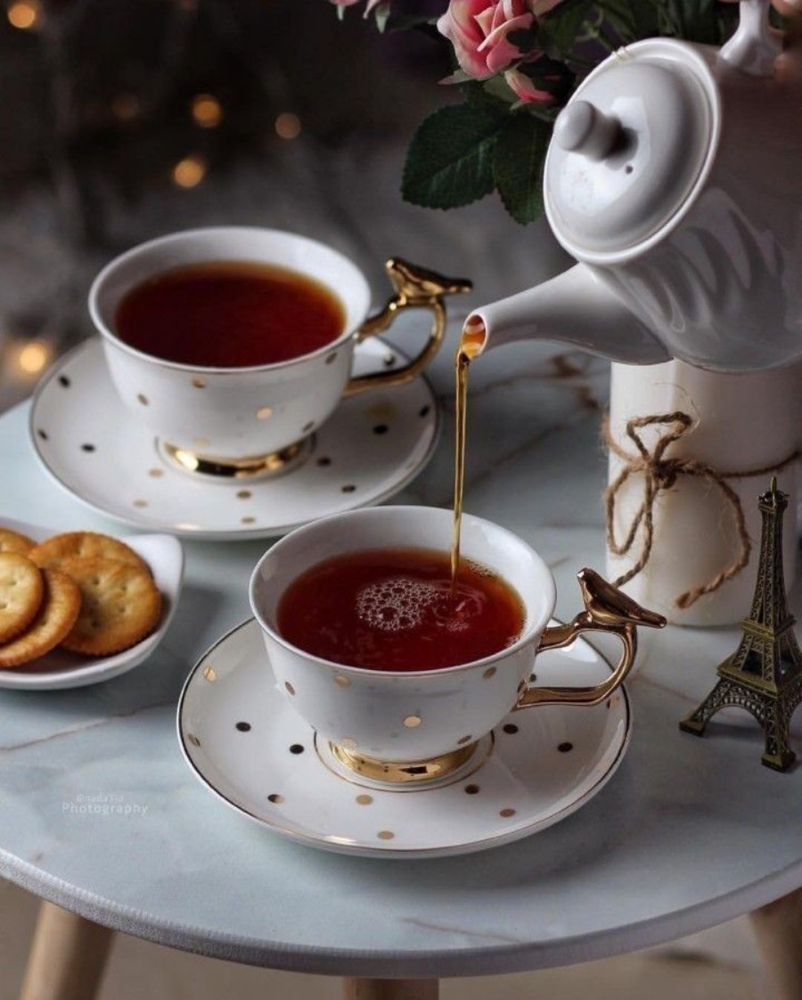 Elegant Tea Pouring Scene