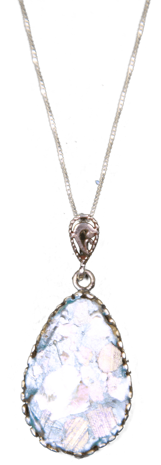 Elegant Teardrop Pendant Necklace PNG