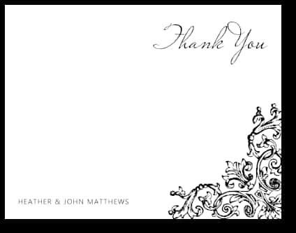 Elegant Thank You Card Design PNG