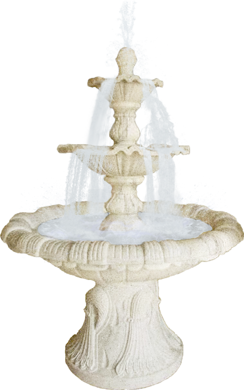 Elegant Three Tier Fountain PNG