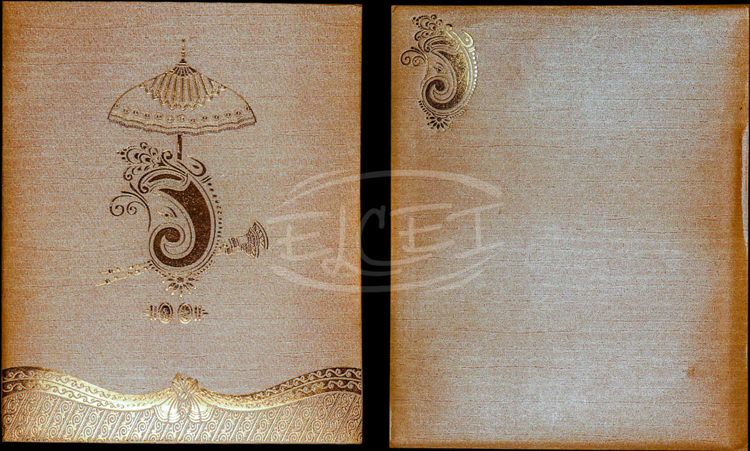 Elegant Traditional Wedding Card Design PNG
