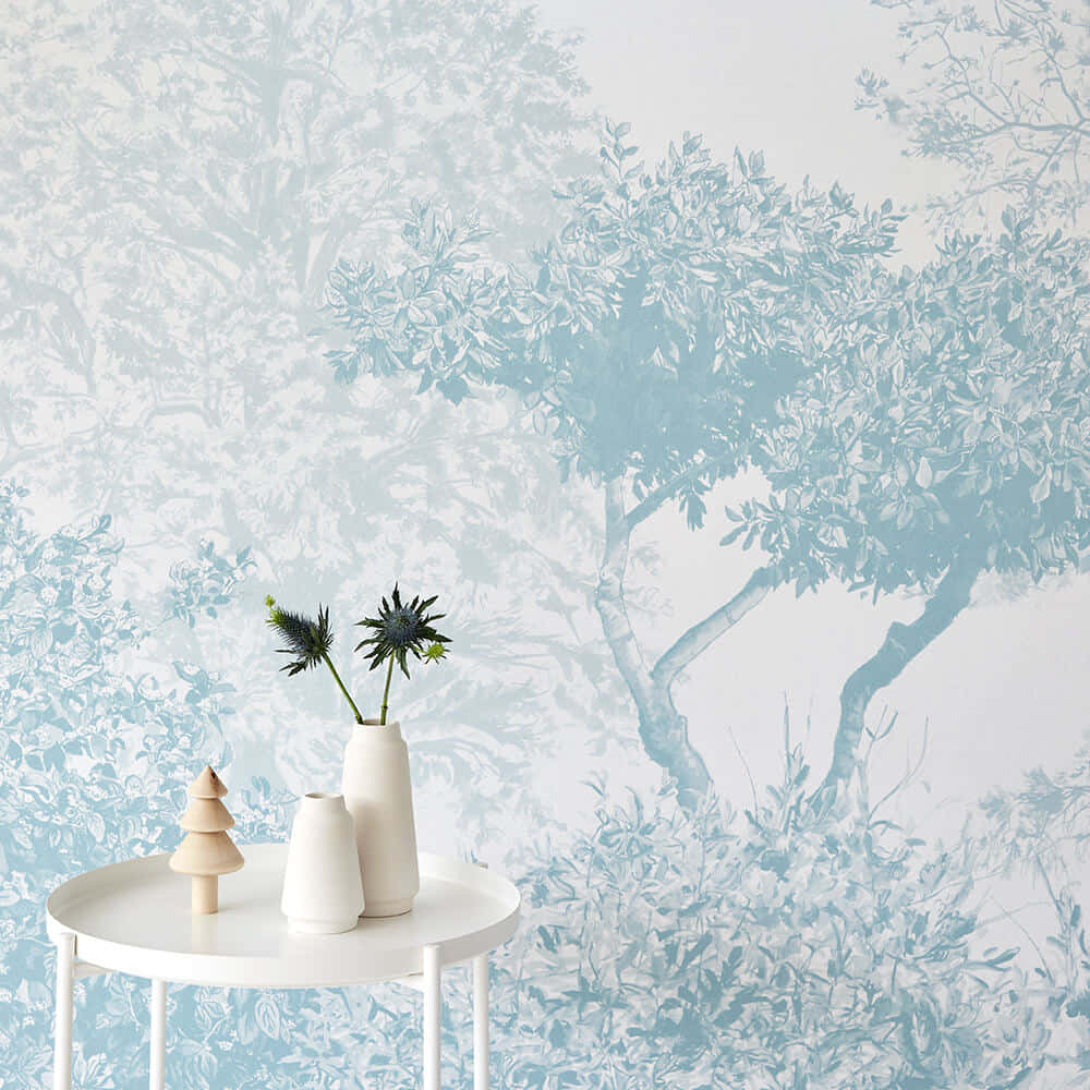 Elegant Tree Mural Interior Design Wallpaper