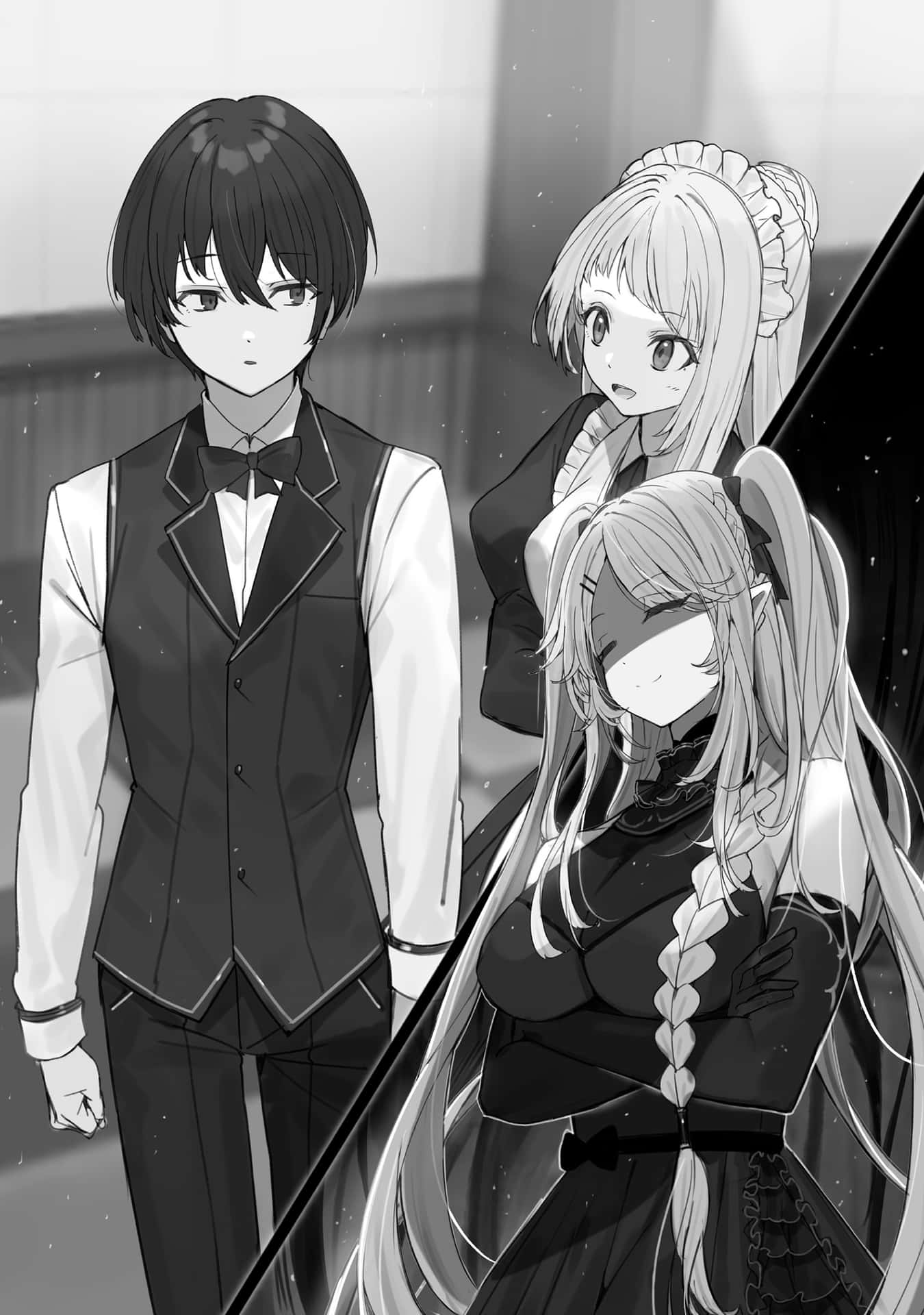 Elegant Trio Anime Characters Wallpaper