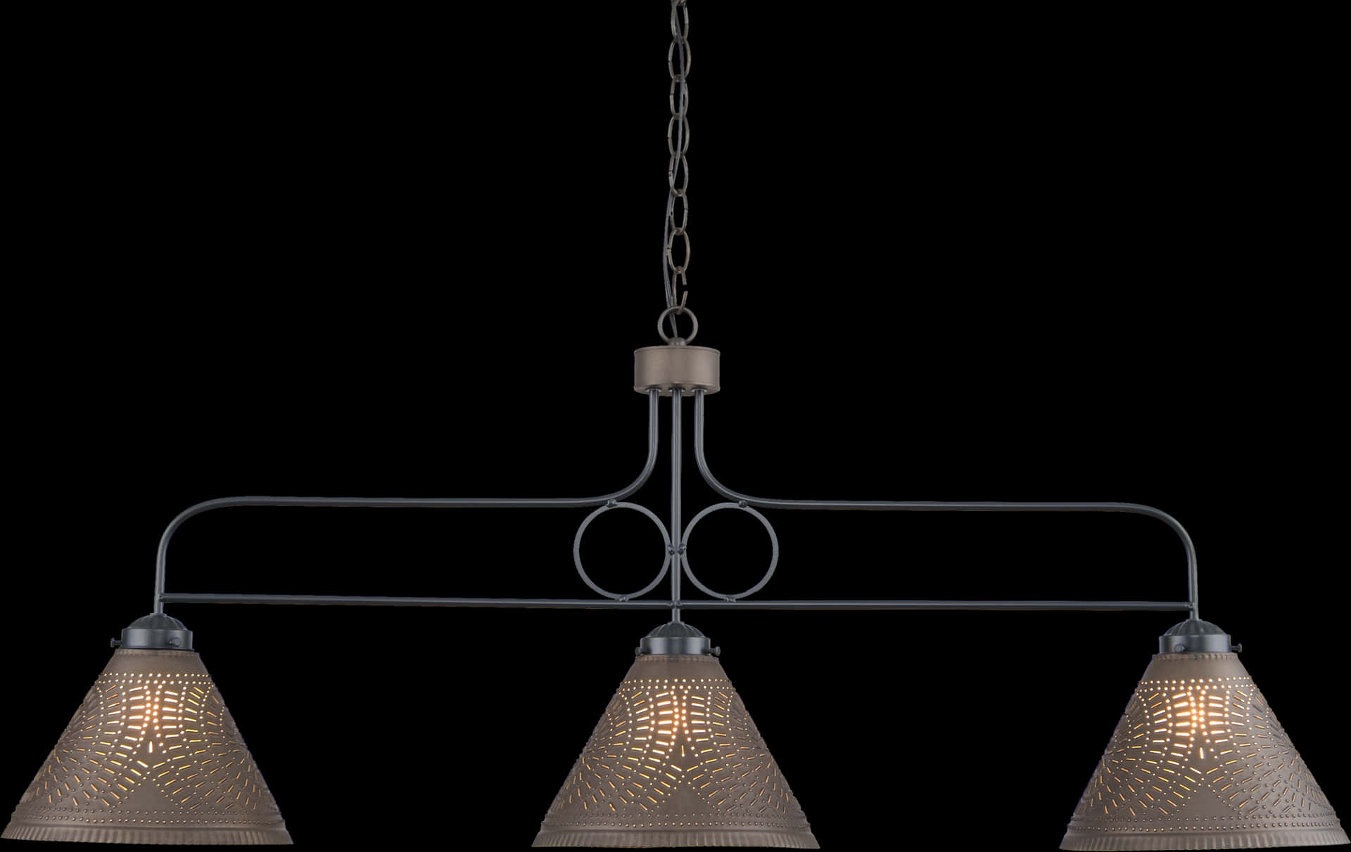 Elegant Triple Pendant Light PNG