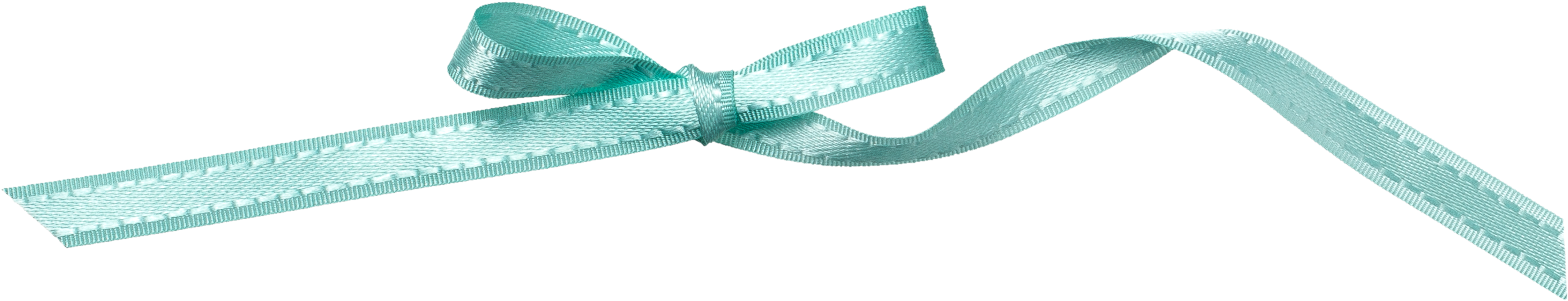 Elegant Turquoise Satin Ribbon PNG