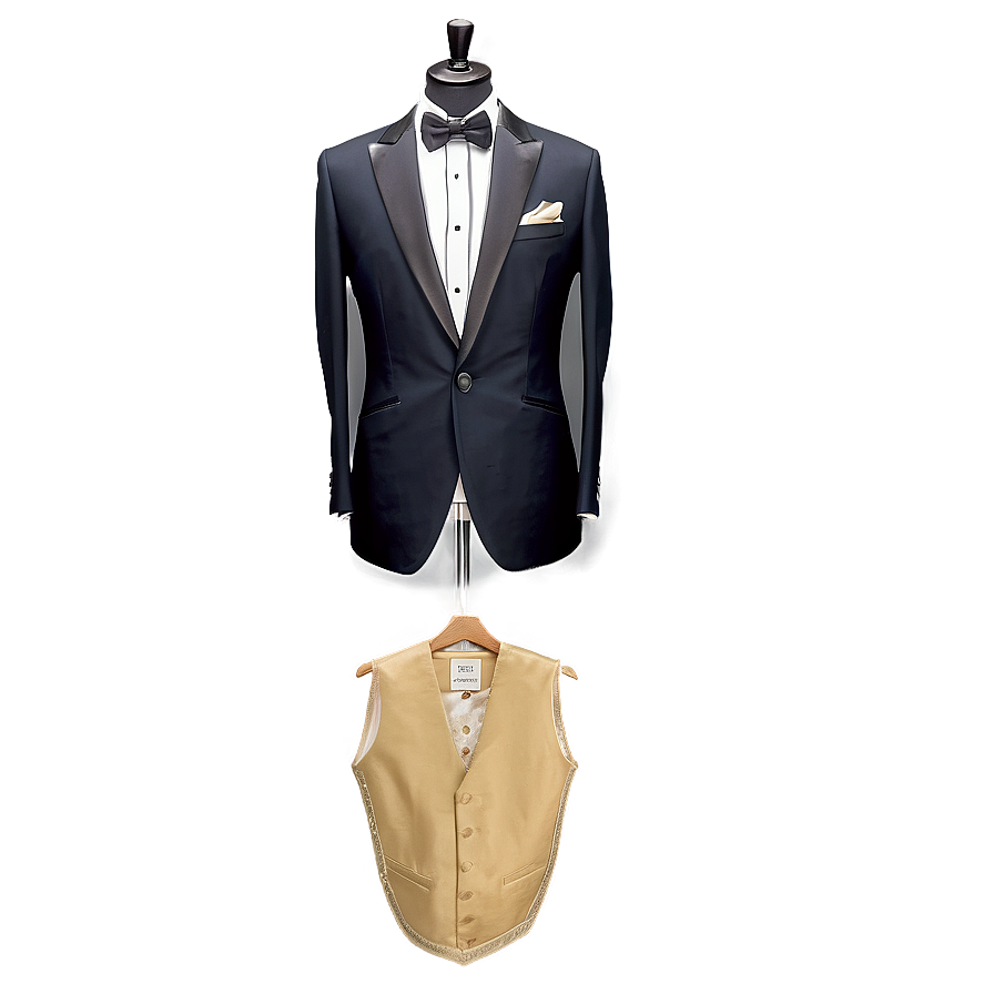 Elegant Tuxedo Design Png Qbl PNG