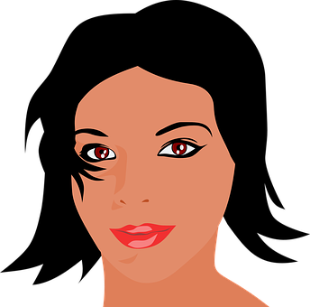 Elegant Vector Portrait PNG