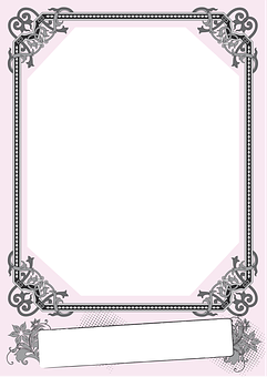 Elegant Victorian Frame Design PNG