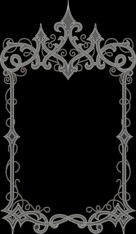 Elegant Victorian Style Photo Frame PNG