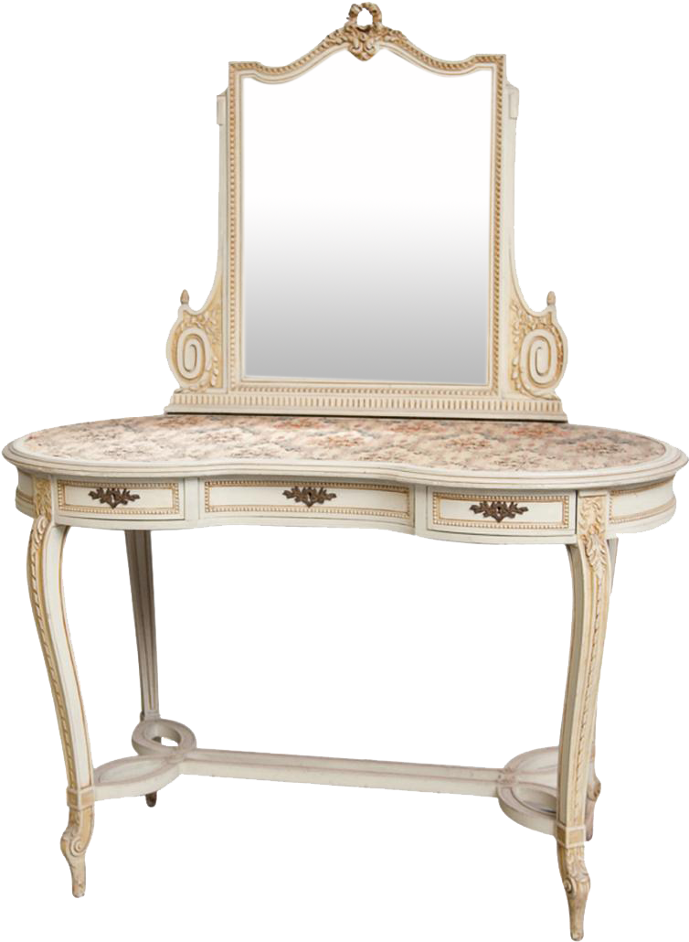 Elegant Vintage Dressing Table PNG