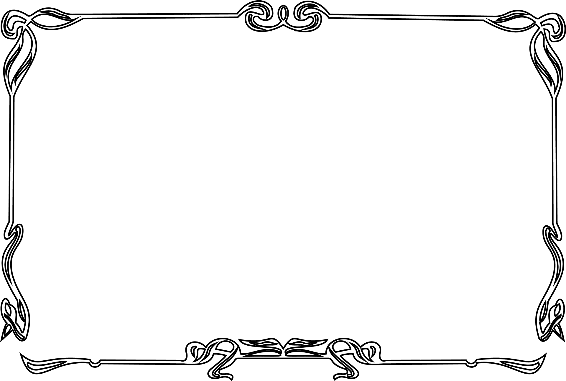 Elegant Vintage Frame Border PNG