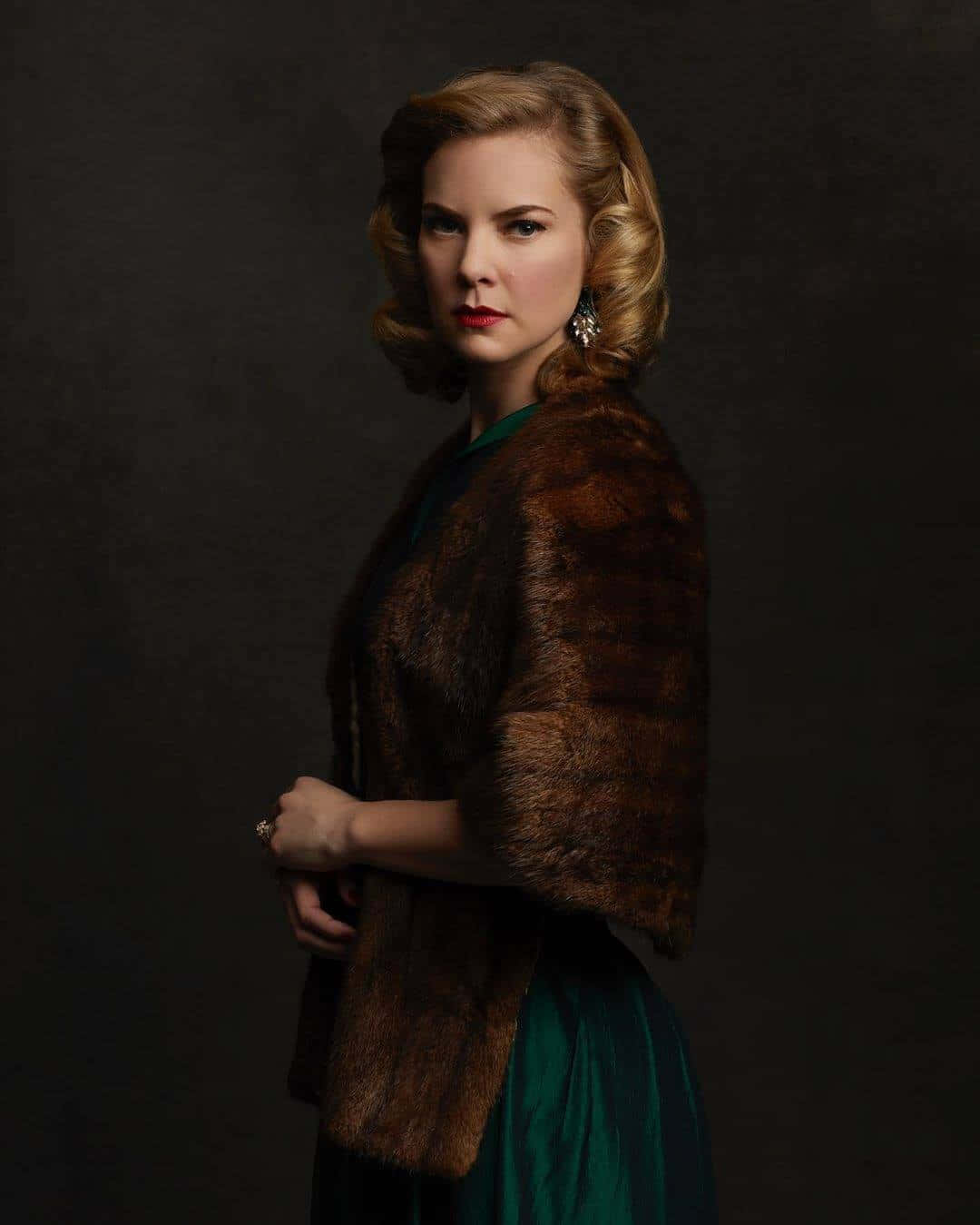 Elegante Vintage Portret Cindy Busby Achtergrond