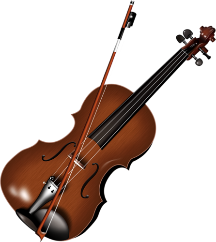 Elegant Violinand Bow PNG