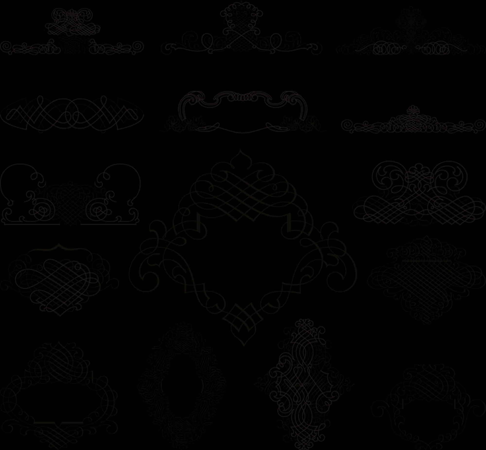 Elegant Wedding Border Collection PNG