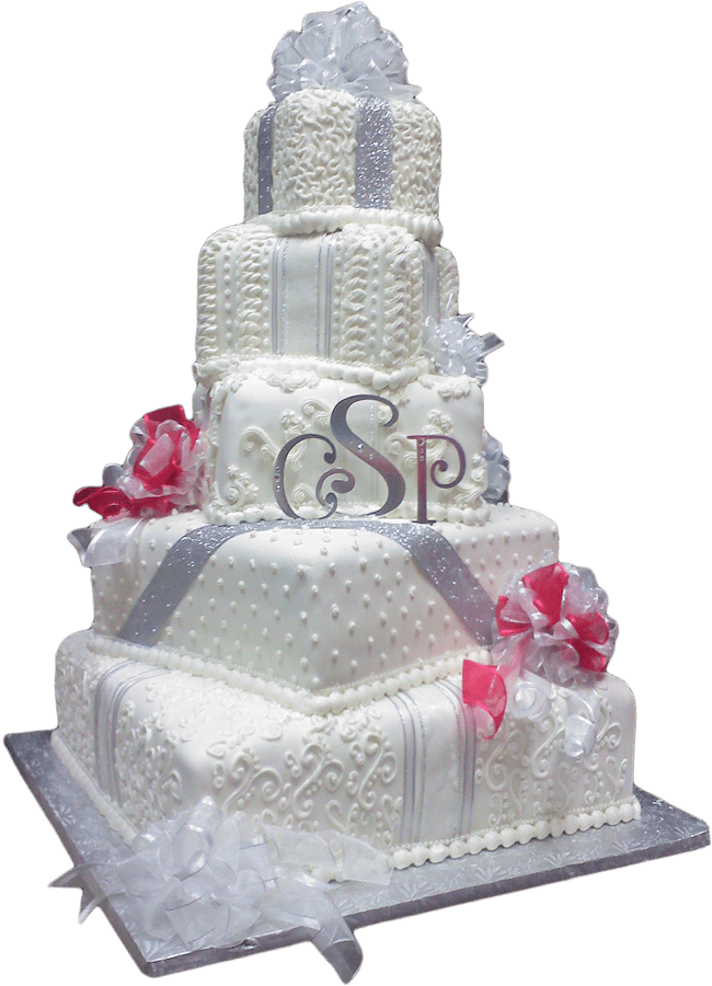 Elegant Wedding Cake Design PNG