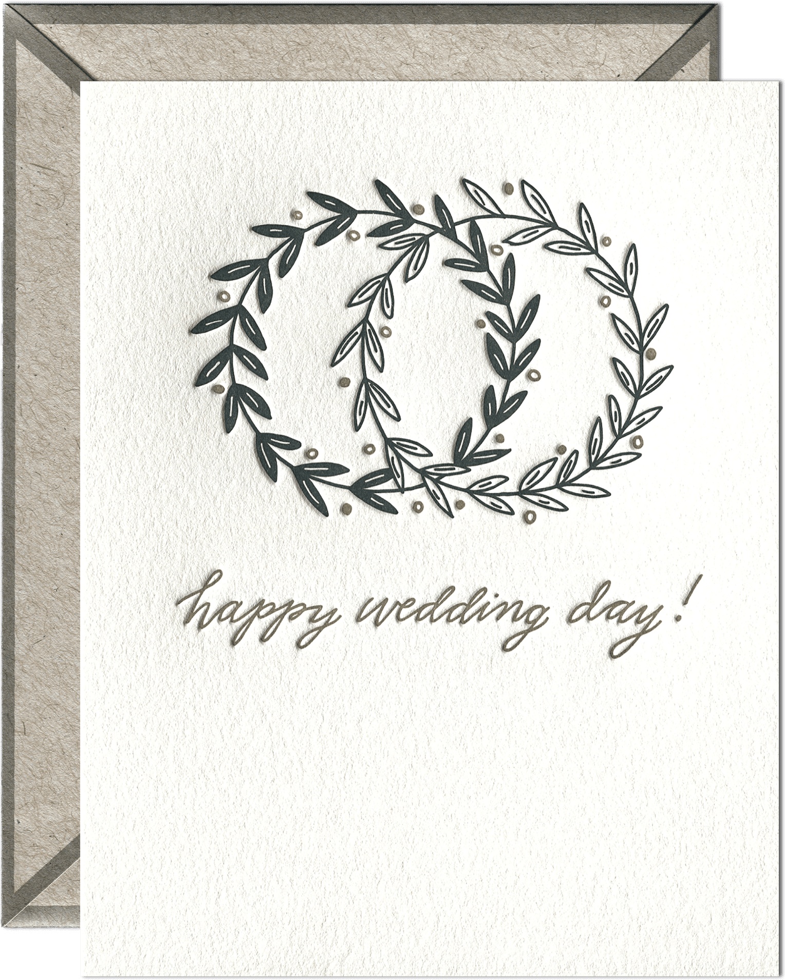 Elegant Wedding Day Card PNG
