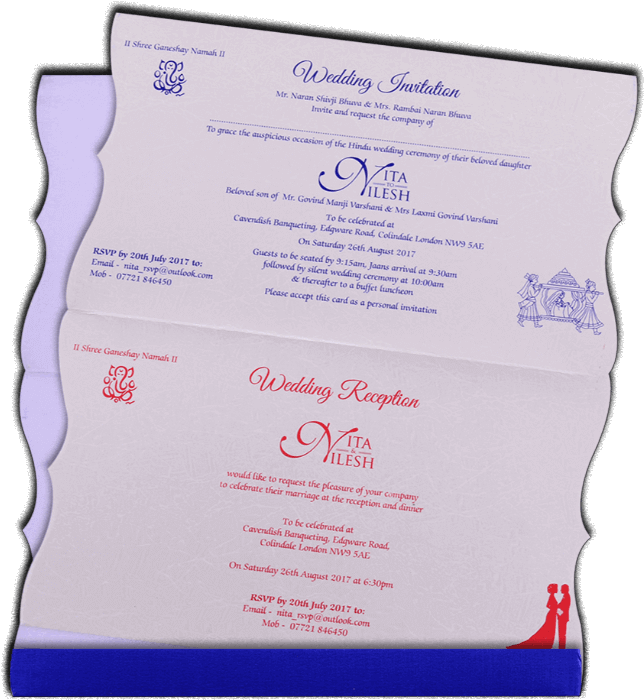 Elegant Wedding Invitation Card PNG