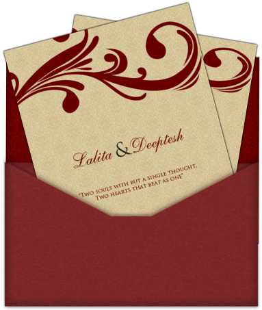 Elegant Wedding Invitation Design PNG