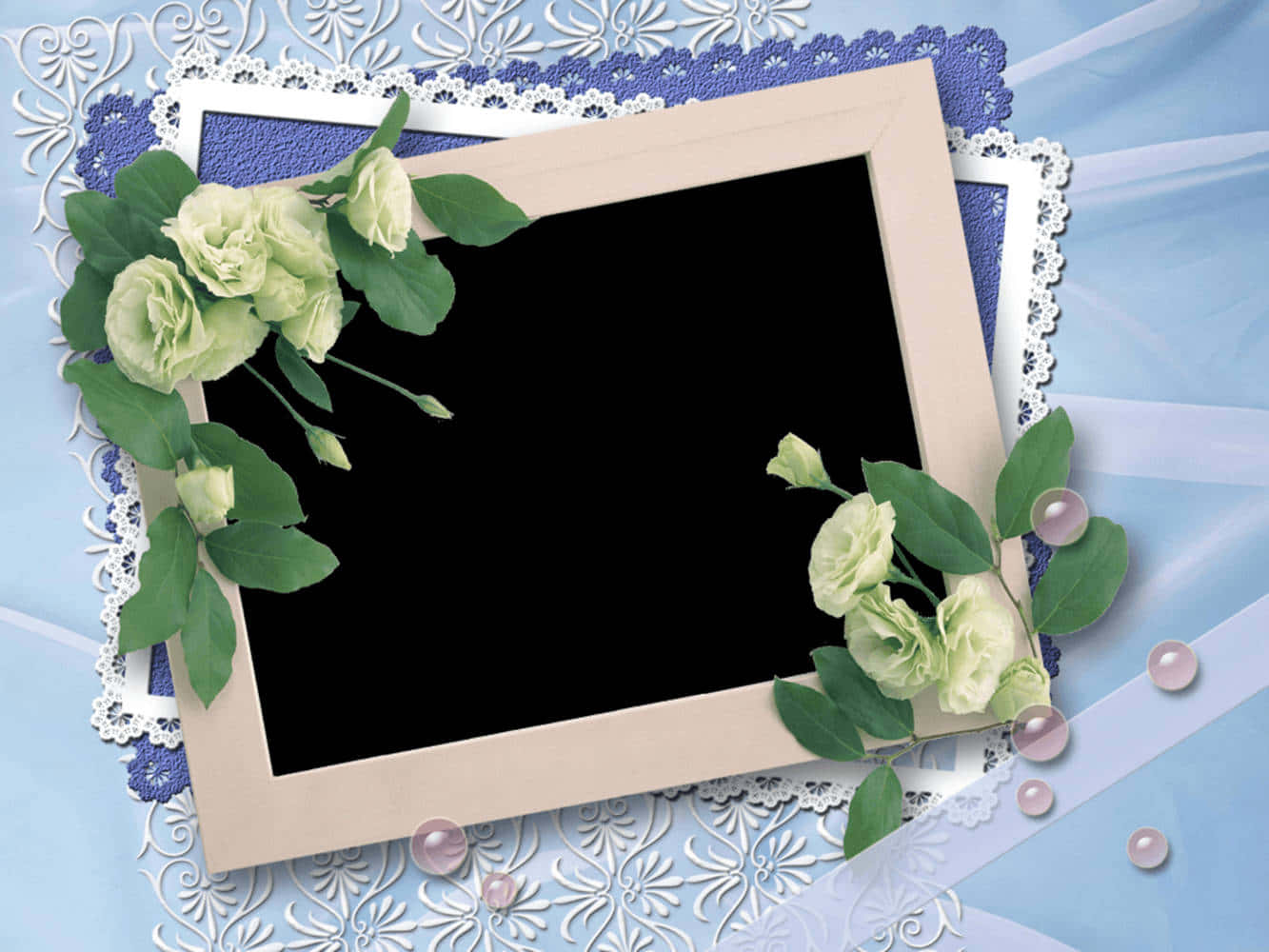 Elegant Wedding Photo Frame Template Wallpaper