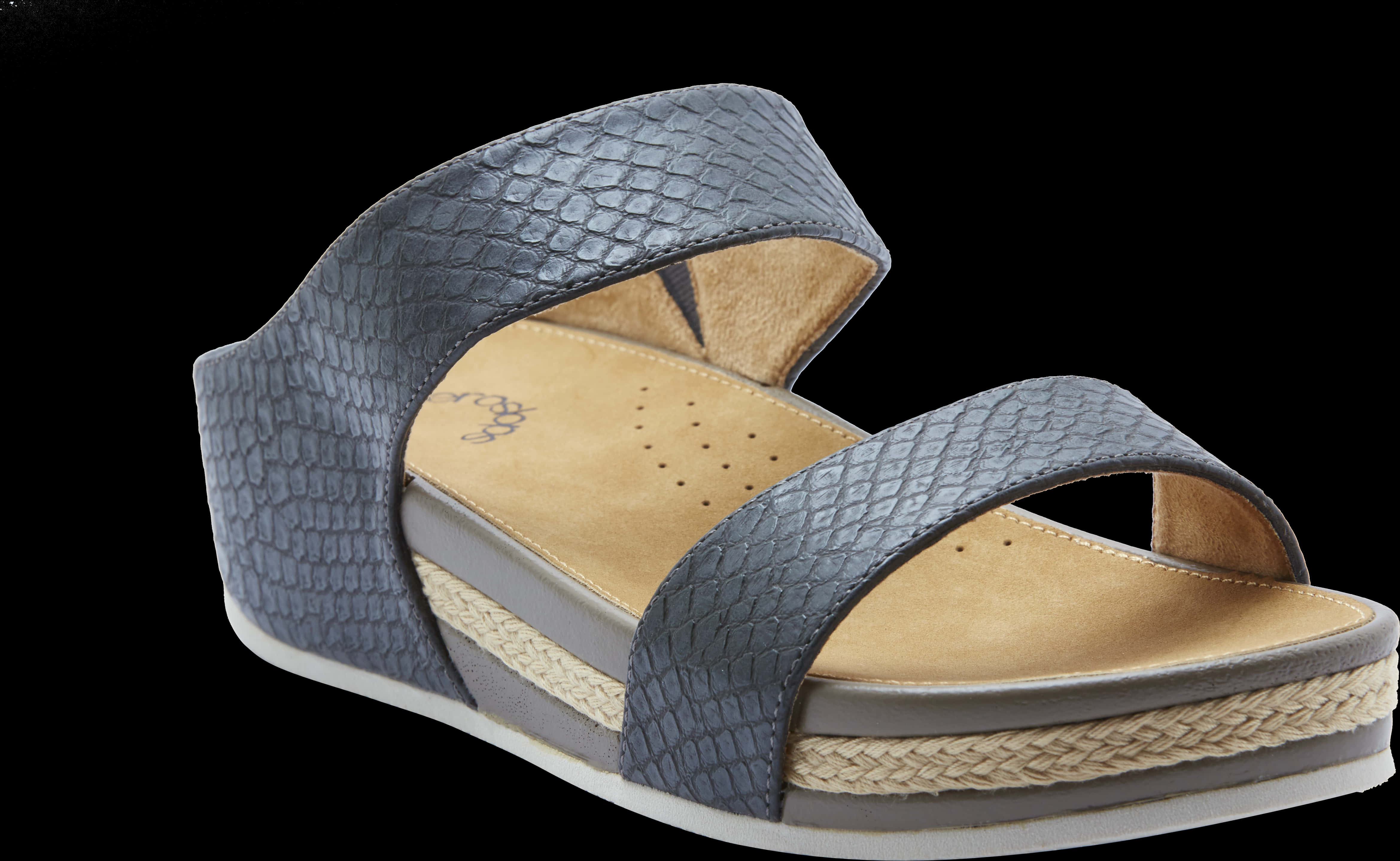 Elegant Wedge Sandal Isolated PNG