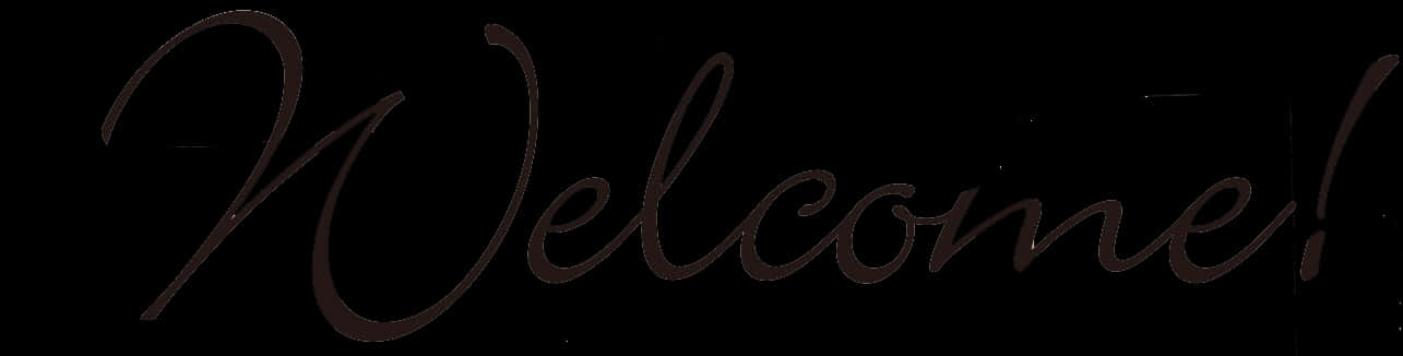 Elegant Welcome Script PNG