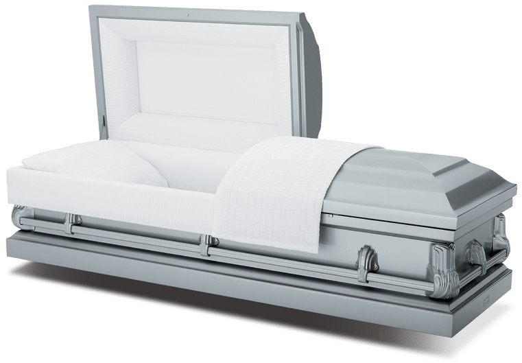 Elegant White Casket PNG