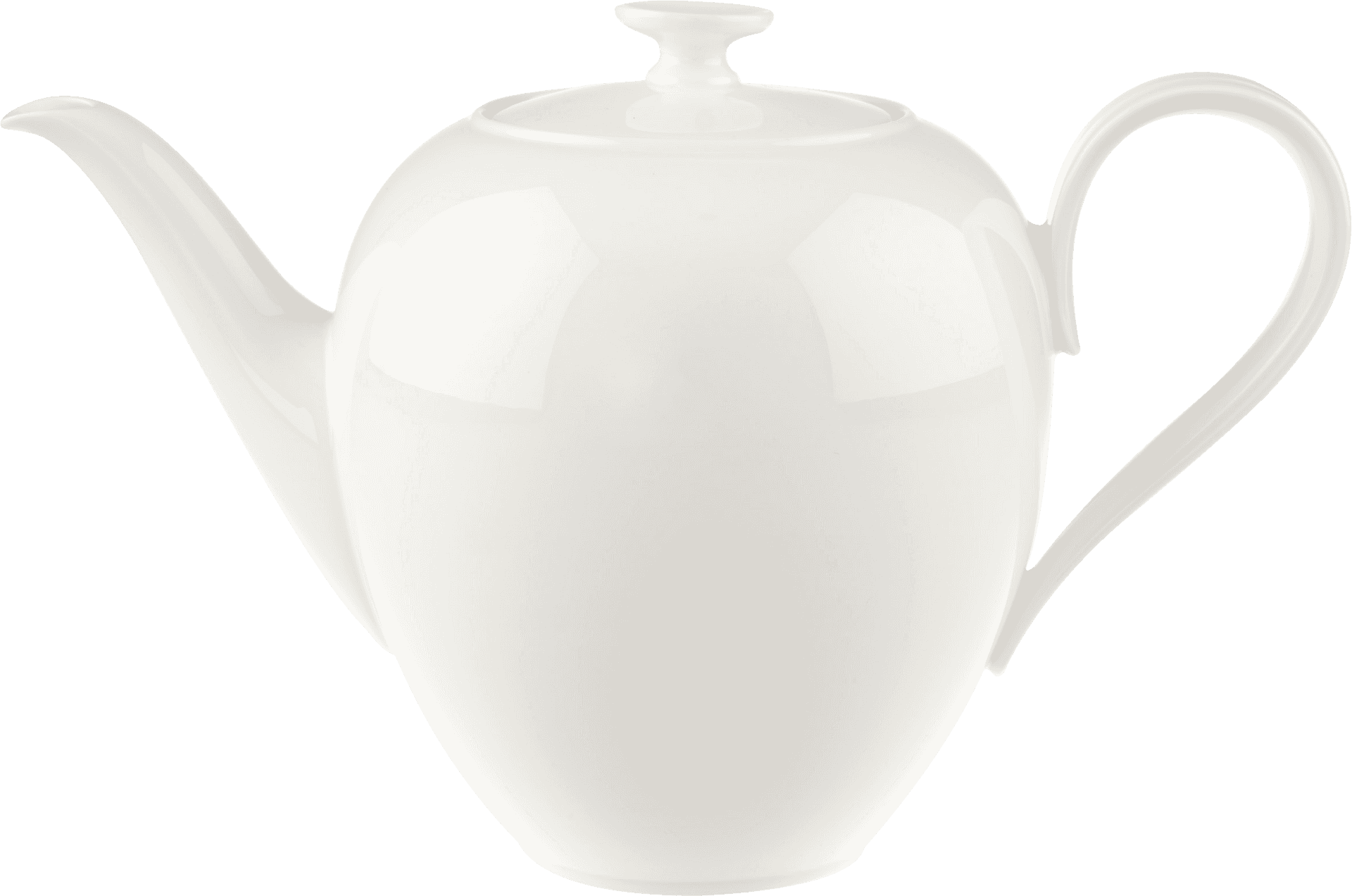 Elegant White Ceramic Teapot PNG